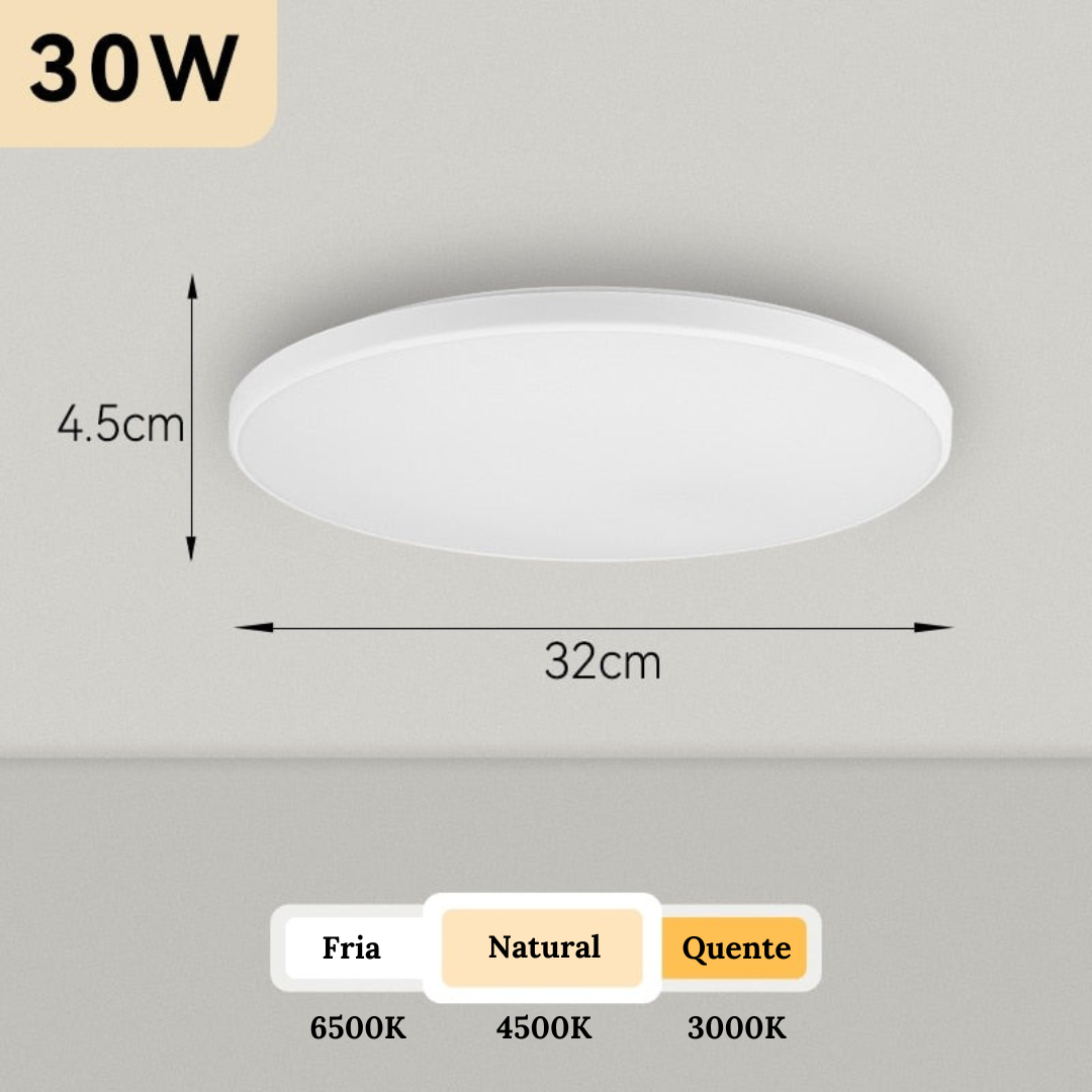 Luminária de Teto Plafon LED Decorativa Redonda Moderna para Iluminação
