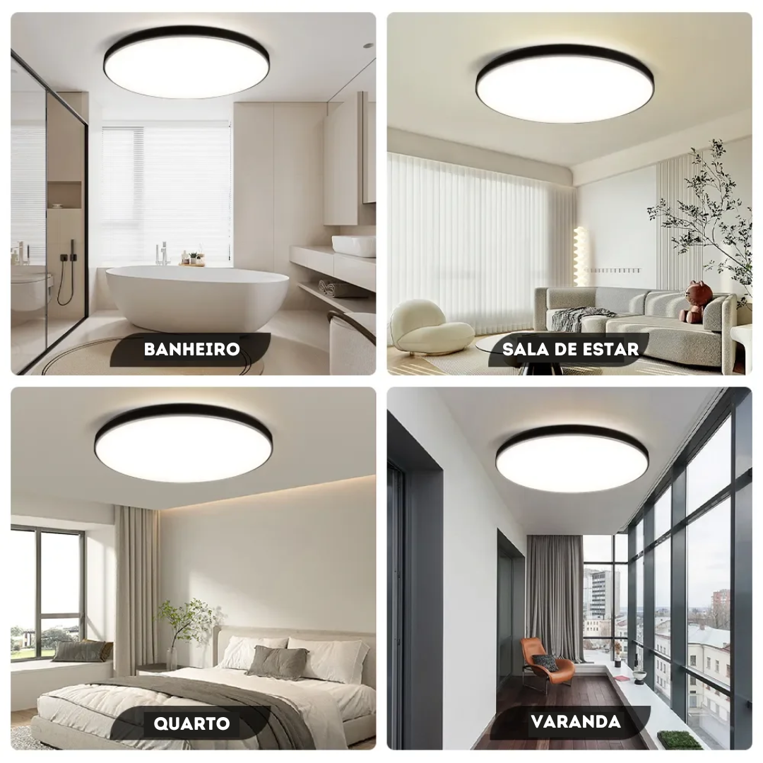 Luminária de Teto Plafon LED Decorativa Redonda Moderna para Iluminação