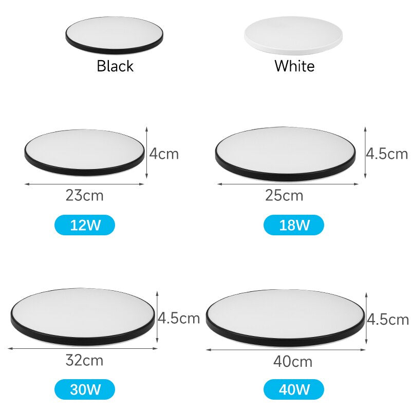 Luminária de Teto Plafon LED Decorativa Redonda Moderna para Iluminação