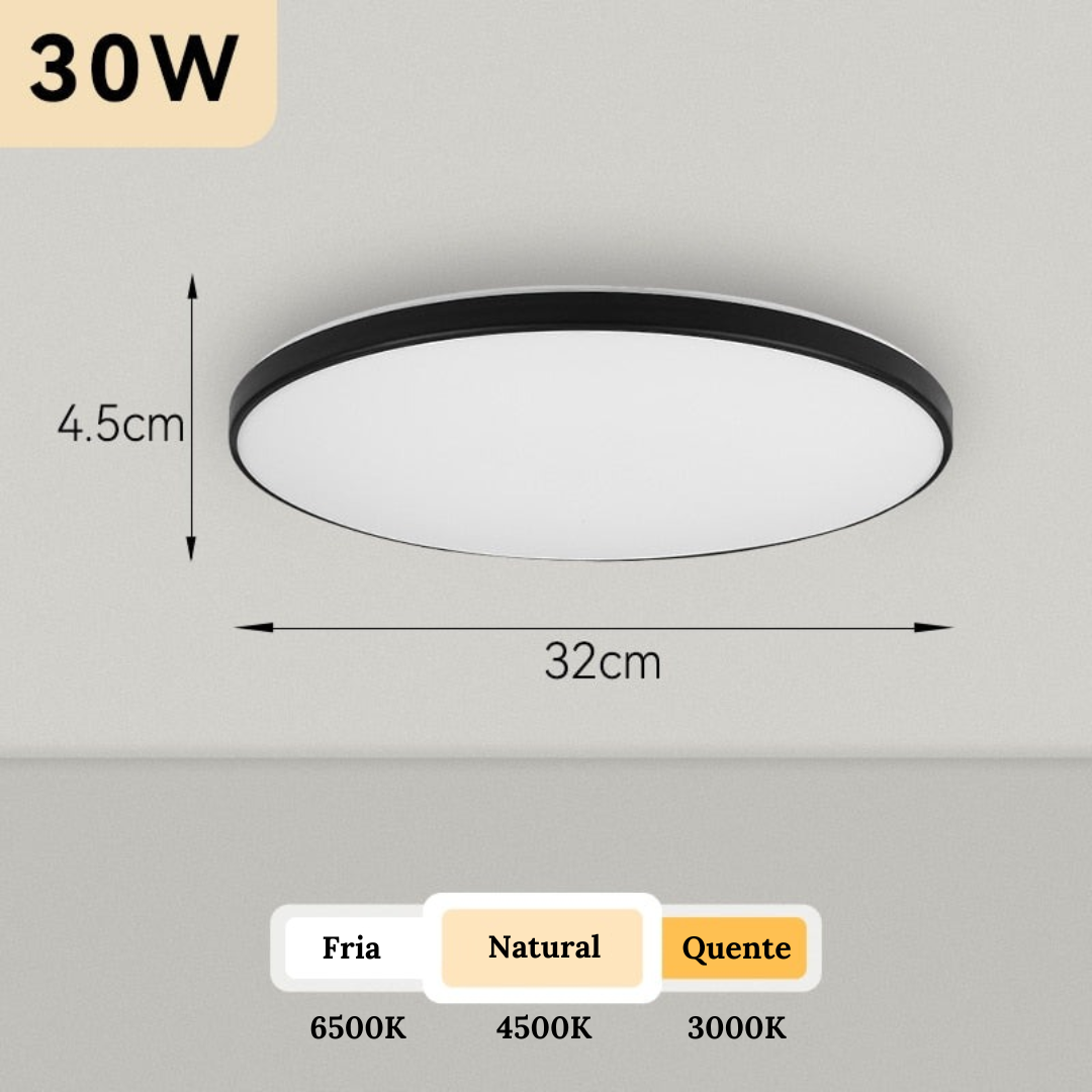 Luminária de Teto Plafon LED Decorativa Redonda Moderna para Iluminação