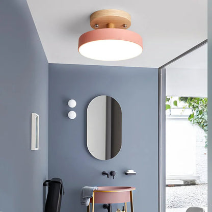 Luminária de Teto Plafon Redondo LED Estilo Nórdico para Iluminação Moderna