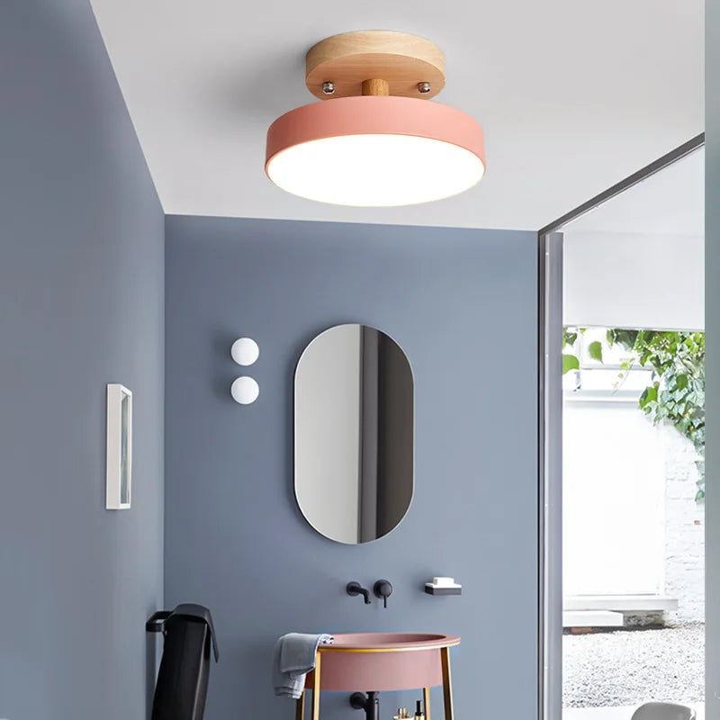 Luminária de Teto Plafon Redondo LED Estilo Nórdico para Iluminação Moderna