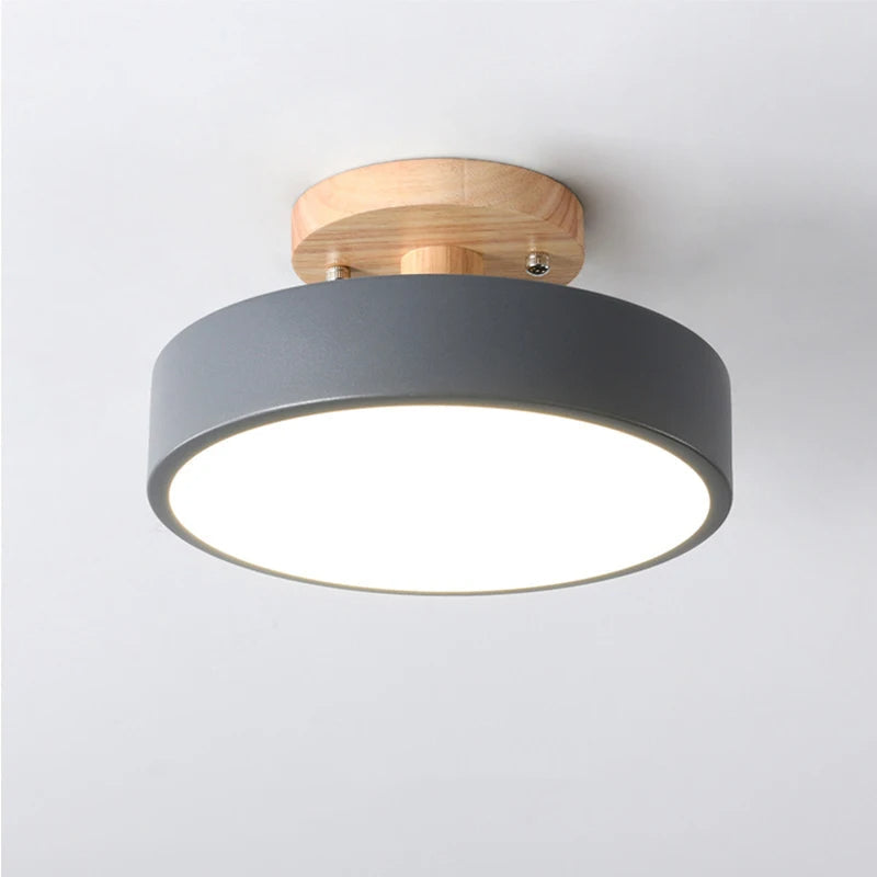 Luminária de Teto Plafon Redondo LED Estilo Nórdico para Iluminação Moderna