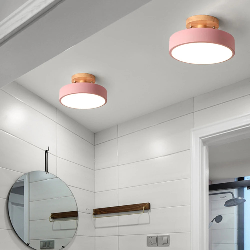 Luminária de Teto Plafon Redondo LED Estilo Nórdico para Iluminação Moderna