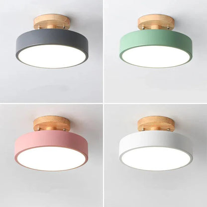 Luminária de Teto Plafon Redondo LED Estilo Nórdico para Iluminação Moderna