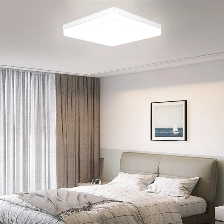 Luminária de Teto Quadrada LED Bivolt - Iluminação Moderna e Eficiente