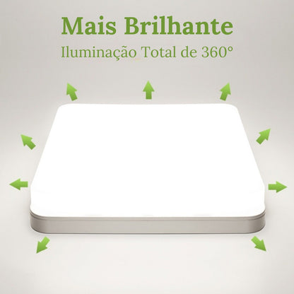 Luminária de Teto Quadrada LED Bivolt - Iluminação Moderna e Eficiente
