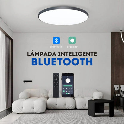 Luminária de Teto Redonda LED Plafon Moderno com Controle Remoto