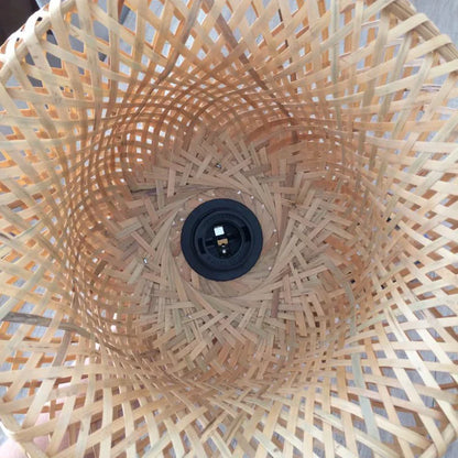 Luminária de Teto de Bambu Rattan para Decoração de Ambientes