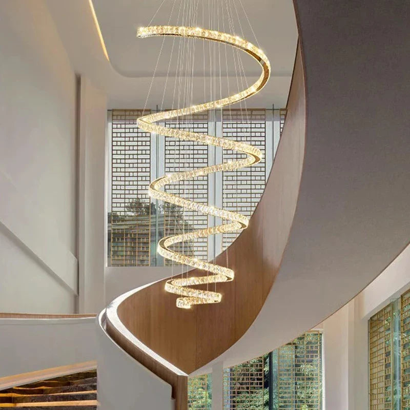 Lustre Circular de Cristal Moderno para Pendente em Sala de Jantar