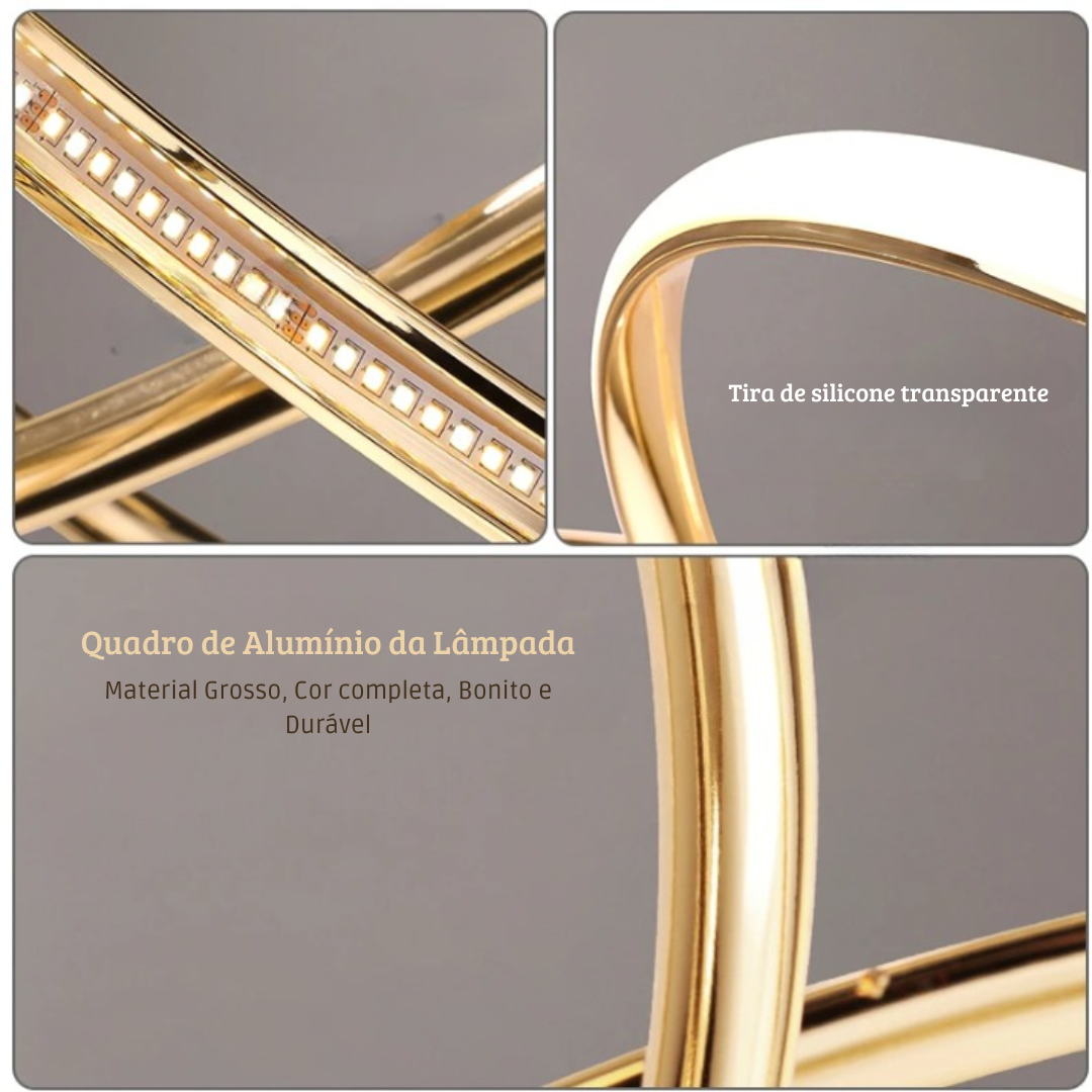 Lustre Elegante para Sala de Estar - Golden Evolut