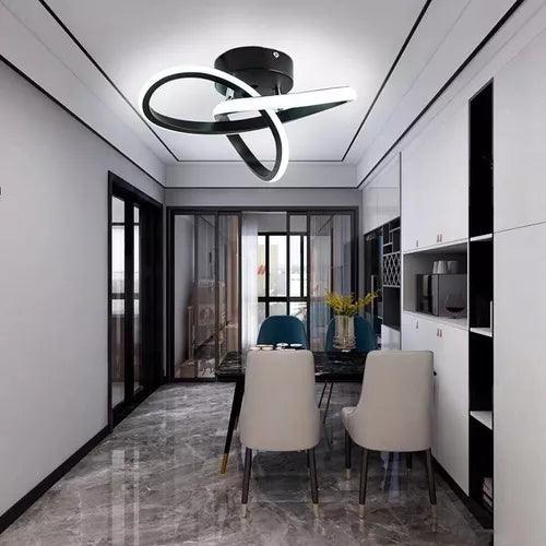 Lustre Moderno em LED para Sala de Estar - Iluminação Elegante e Eficiente