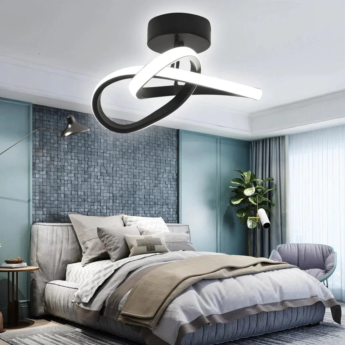 Lustre Moderno em LED para Sala de Estar - Iluminação Elegante e Eficiente