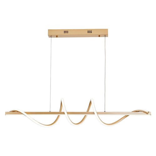 Lustre Pendente LED 45W 3 em 1 Moderno para Quarto e Sala Dourado