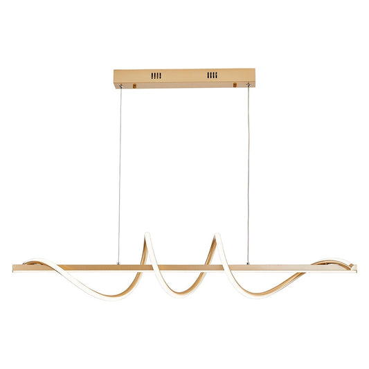 Lustre Pendente LED 45W 3 em 1 Moderno para Quarto e Sala Dourado