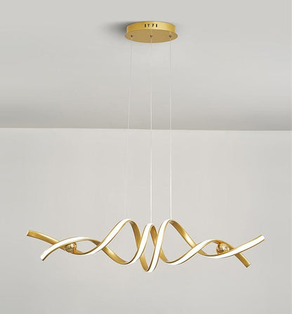 Lustre Pendente Linear Minimalista em Ondas