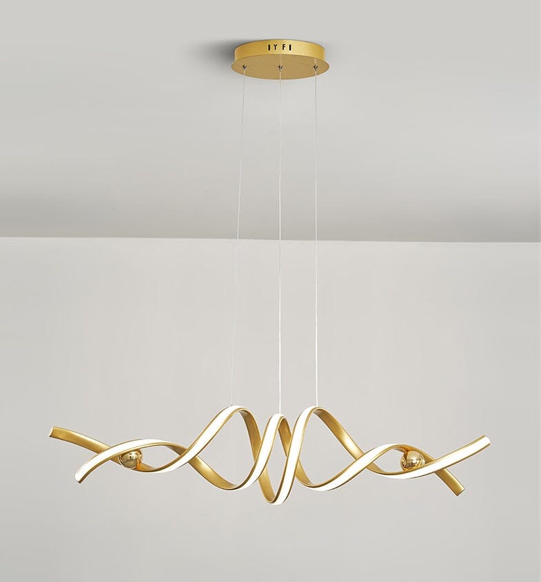 Lustre Pendente Linear Minimalista em Ondas