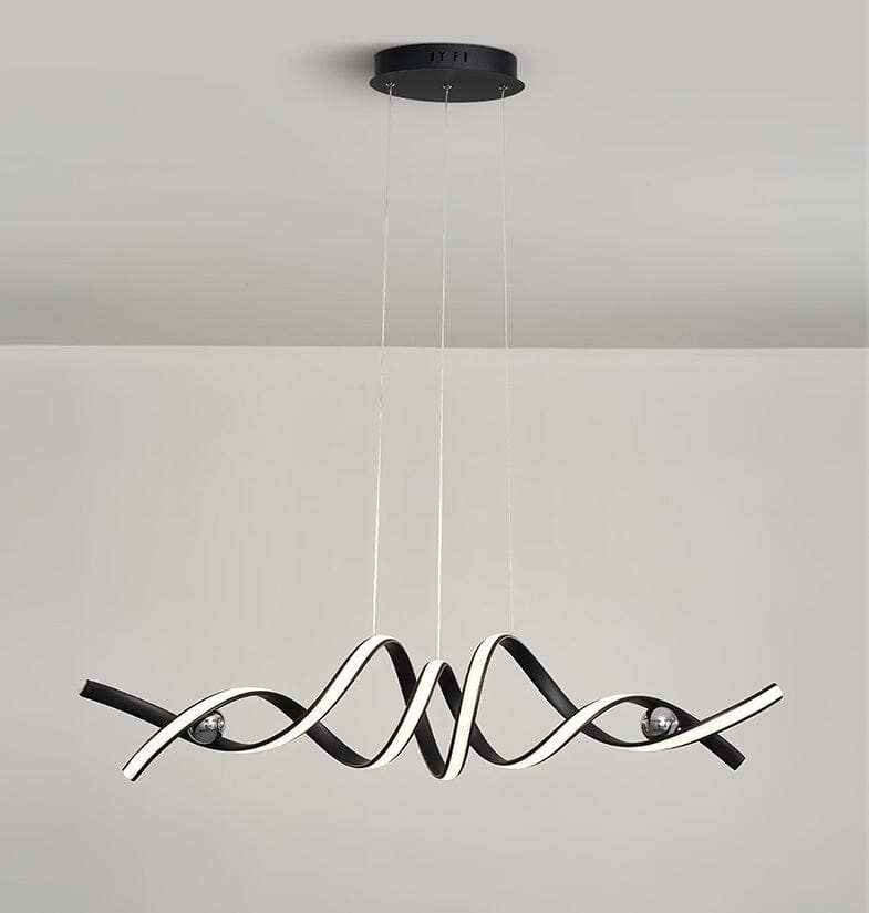 Lustre Pendente Linear Minimalista em Ondas