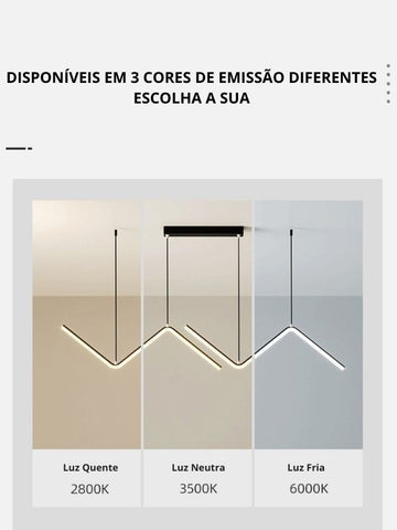 Lustre Pendente Moderno Minimalista de Alta Qualidade