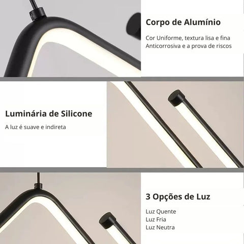 Lustre Pendente Moderno Minimalista de Alta Qualidade