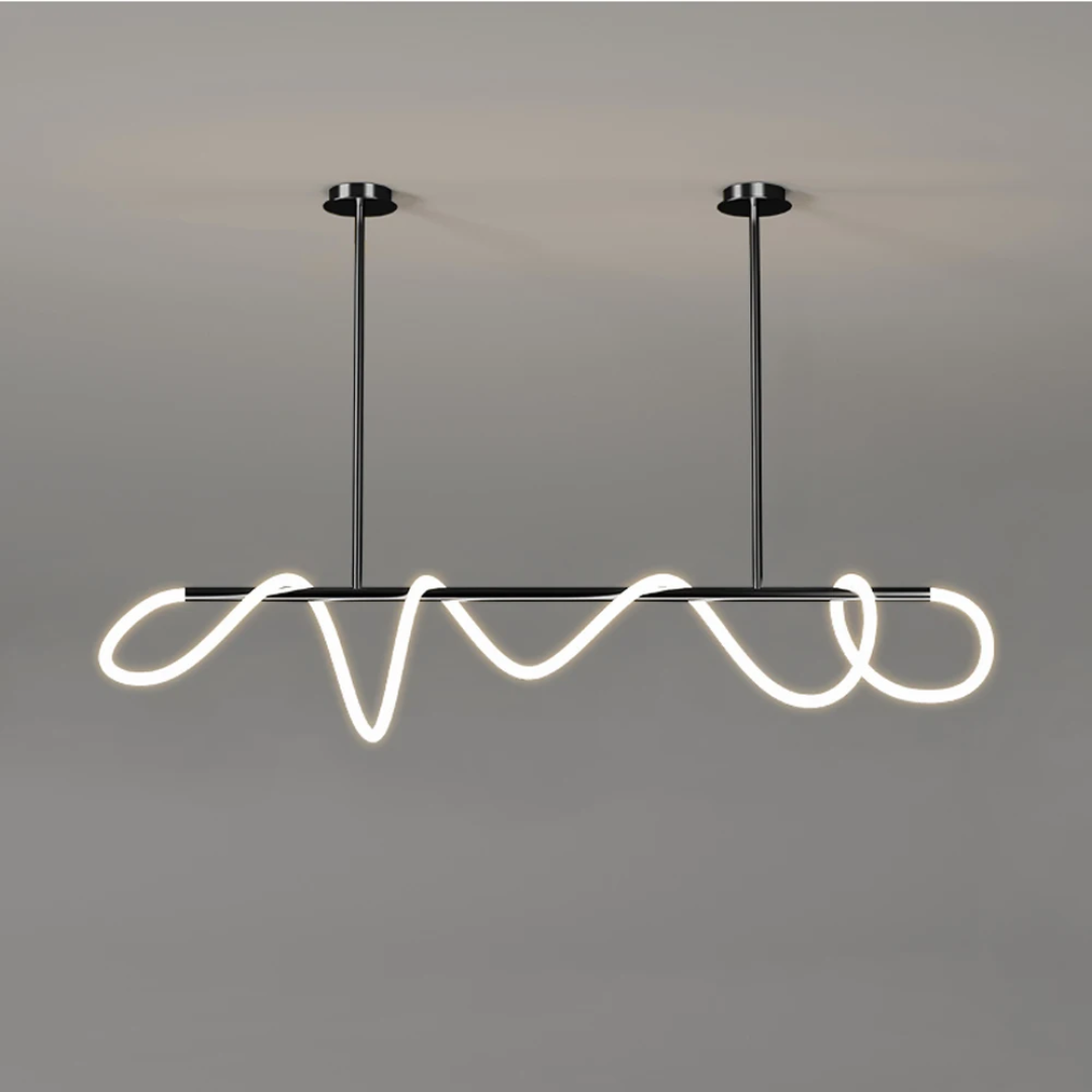 Lustre Pendente de LED Moderno para Sala de Estar - Iluminação Elegante e Eficiente