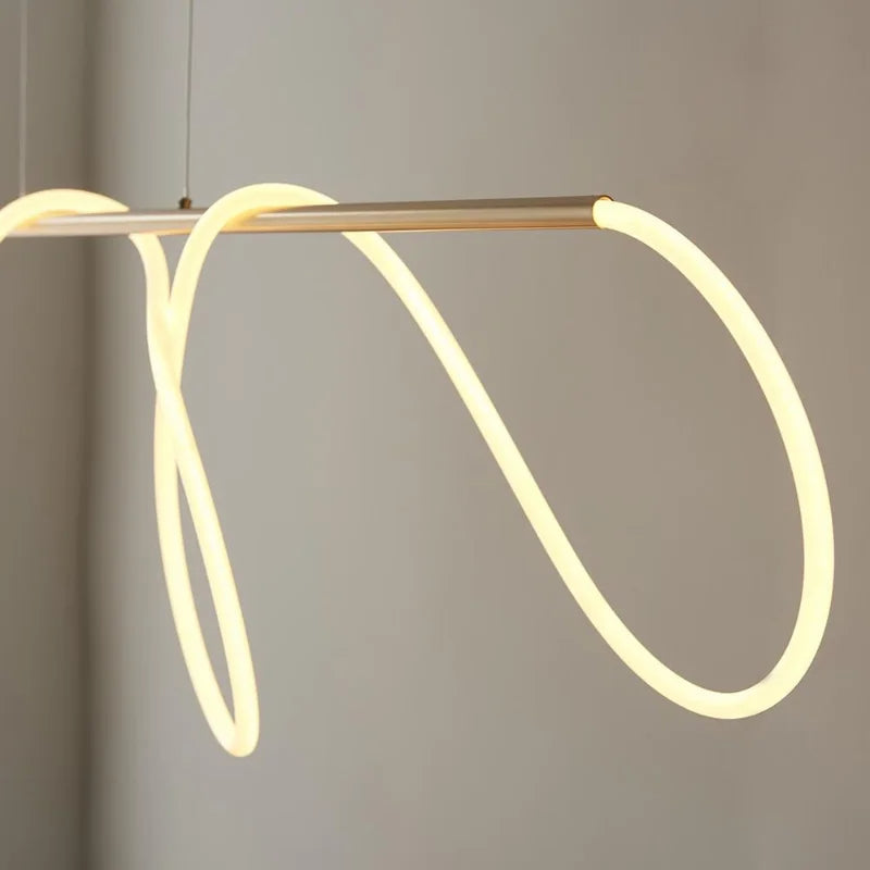 Lustre Pendente de LED Moderno para Sala de Estar - Iluminação Elegante e Eficiente