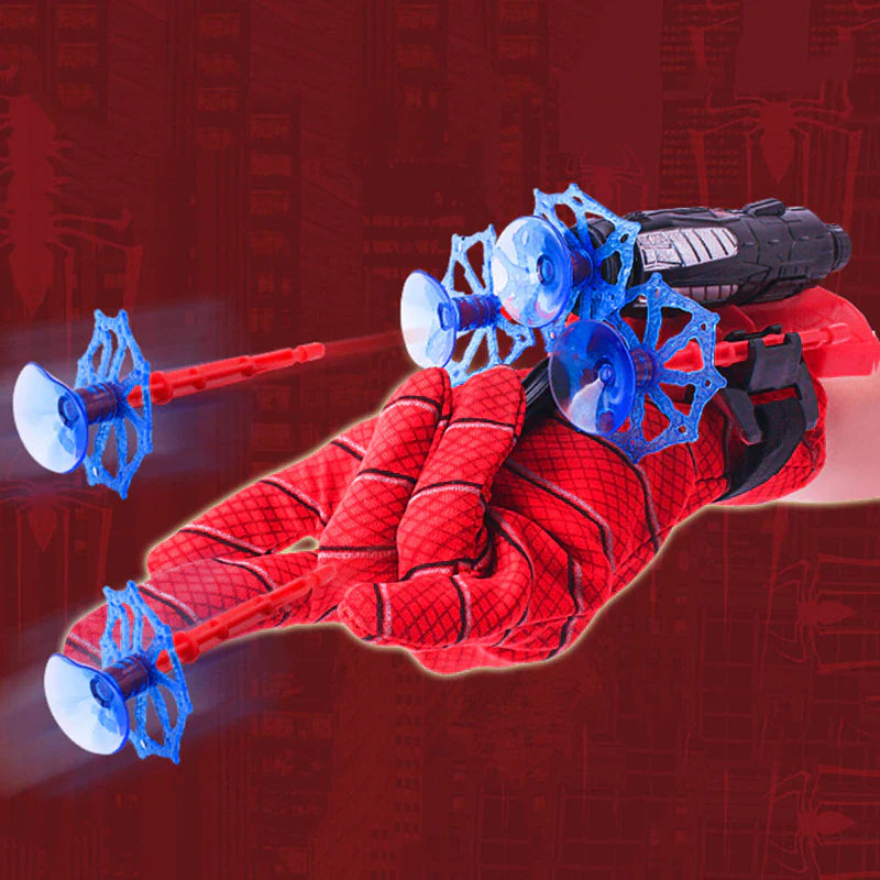 Luvas Infantis do Homem-Aranha com Lança Teias - Acessório de Fantasia