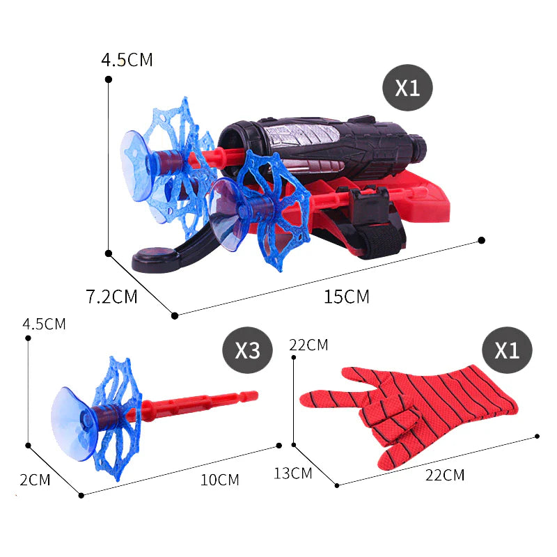 Luvas Infantis do Homem-Aranha com Lança Teias - Acessório de Fantasia
