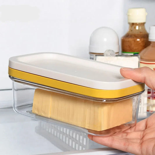 Manteigueira com Fatiador de Inox - Prática e Elegante
