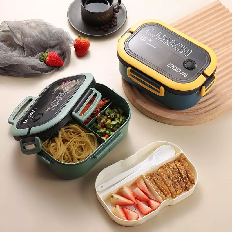 Marmita Térmica Hermética de 1200ml - Recipiente de Alimentos Doble Pared