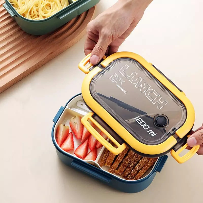 Marmita Térmica Hermética de 1200ml - Recipiente de Alimentos Doble Pared
