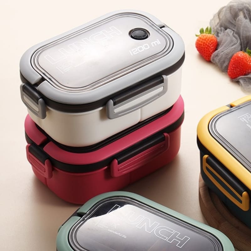 Marmita Térmica Hermética de 1200ml - Recipiente de Alimentos Doble Pared