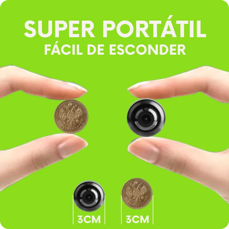 Micro Câmera Espiã WiFi 1080P HD com Visão Noturna - Câmera Secreta Compacta