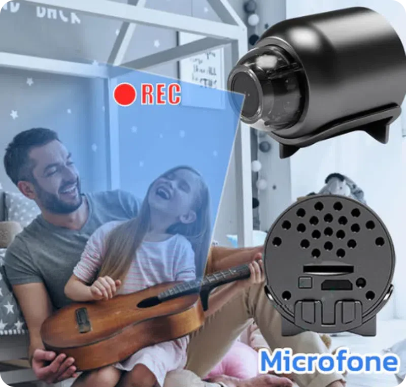 Micro Câmera Espiã WiFi 1080P HD com Visão Noturna - Câmera Secreta Compacta
