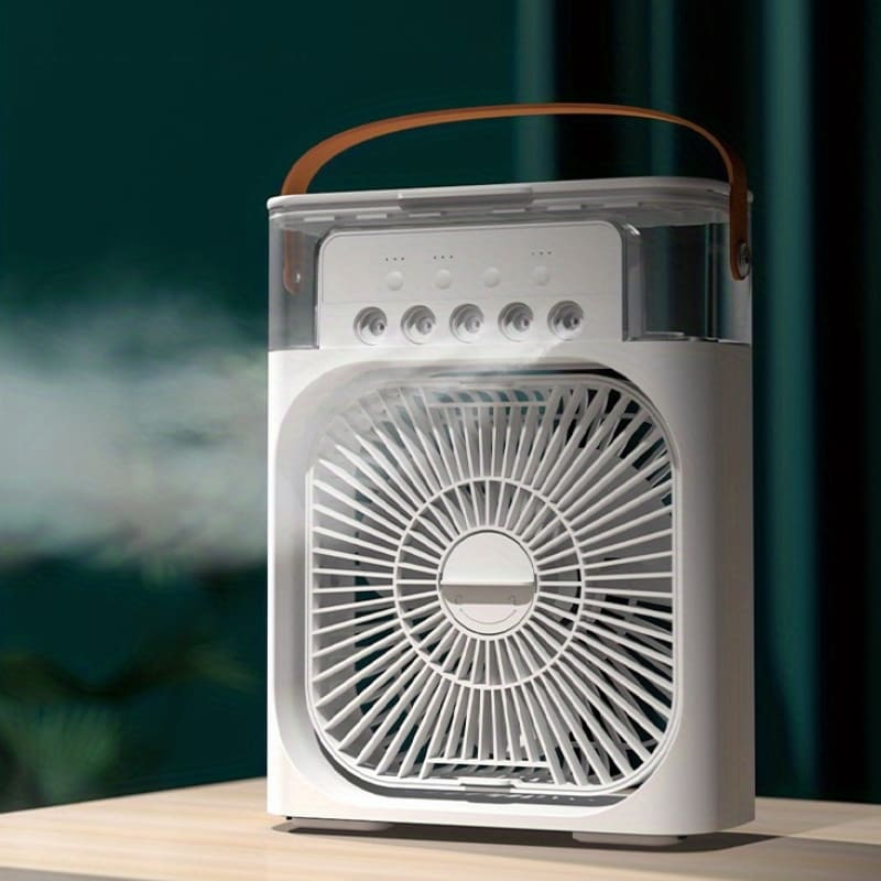 Mini Ar Condicionado Ventilador de Mesa e Umidificador Compacto