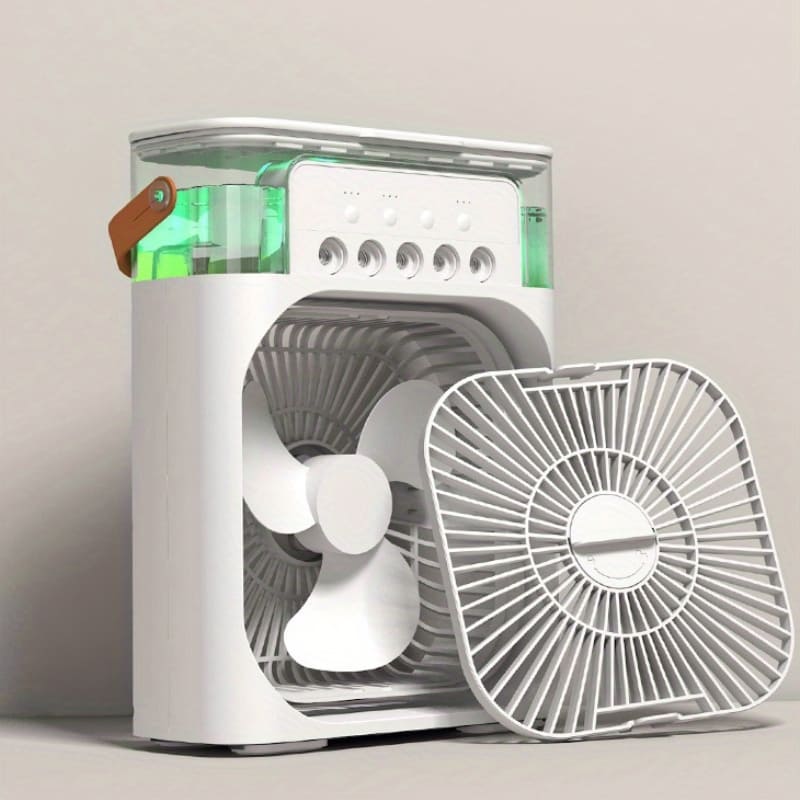 Mini Ar Condicionado Ventilador de Mesa e Umidificador Compacto
