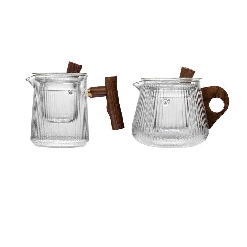 Mini Bule Canelado com Infusor de Chá - Acessório para Preparo de Bebidas