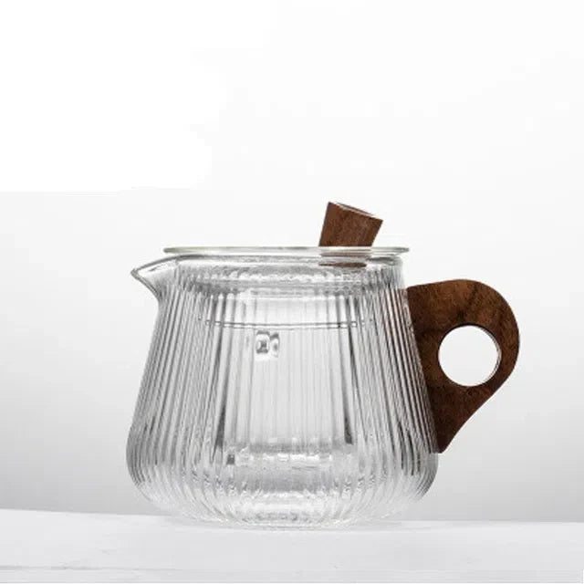 Mini Bule Canelado com Infusor de Chá - Acessório para Preparo de Bebidas