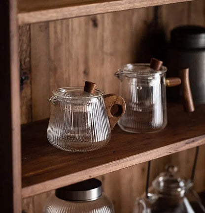 Mini Bule Canelado com Infusor para Chá - Design Elegante e Funcional