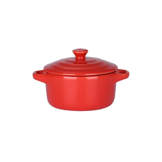 Mini Caçarola de Cerâmica para Cozinha - Utensílio de Cozimento Compacto