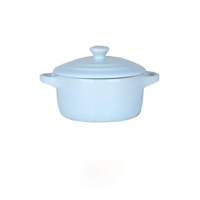 Mini Caçarola de Cerâmica para Cozinha - Utensílio de Cozimento Compacto