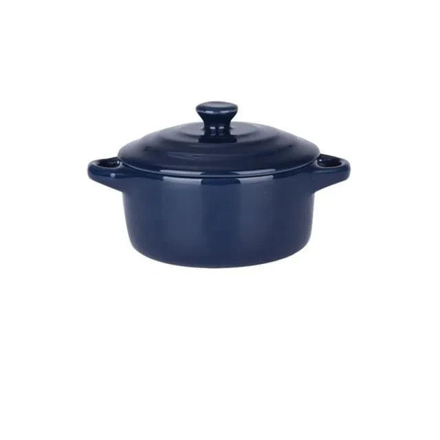 Mini Caçarola de Cerâmica para Cozinha - Utensílio de Cozimento Compacto