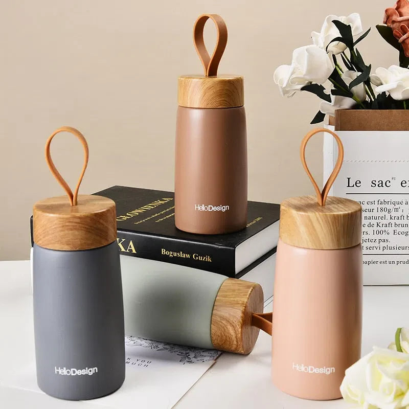Mini Garrafa Térmica Hello Design 260ml - Ideal para Bebidas Quentes e Frias