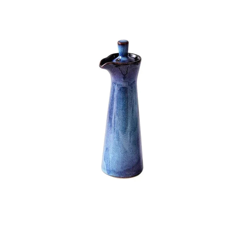 Mini Jarra de Azeite Cerâmica - Porta-Azeite Decorativa e Funcional