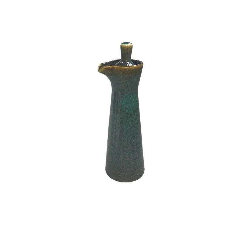 Mini Jarra de Azeite Cerâmica - Porta-Azeite Decorativa e Funcional