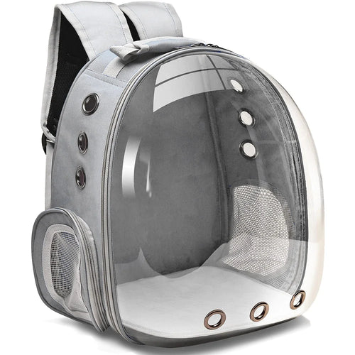 Mochila de Transporte Transparente para Gatos con Ventanas de Visibilidad