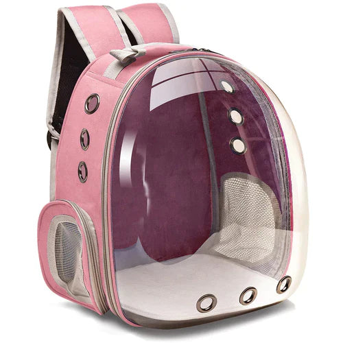 Mochila de Transporte Transparente para Gatos con Ventanas de Visibilidad
