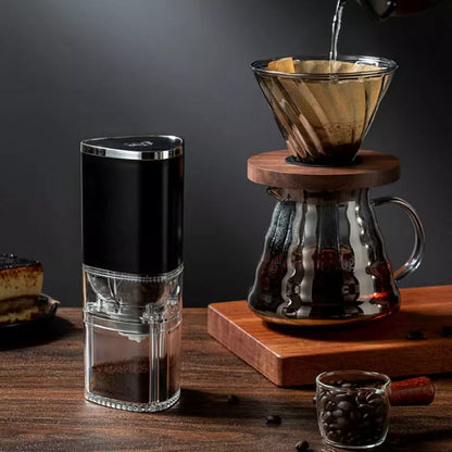 Moedor Elétrico Portátil de Café e Grãos - Ideal para Uso em Casa e Viagens