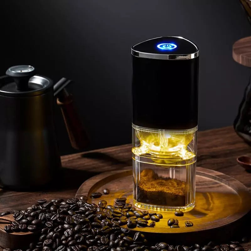 Moedor Elétrico Portátil de Café e Grãos - Ideal para Uso em Casa e Viagens
