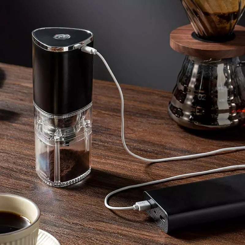 Moedor Elétrico Portátil de Café e Grãos - Ideal para Uso em Casa e Viagens